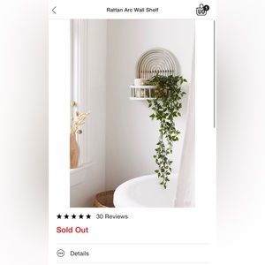 Urban outfitters / UO Rattan Arc Wall Shelf